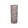 Today Home Porta Ombrelli in Metallo Jungle, Contenitore per Ombrelli con Vaschetta Scolapioggia e 1 Gancetto, diametro 19 cm altezza 49cm, Tortora