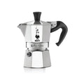 Bialetti Moka Express Caffettiera, Manico Anti Scottatura, Non Adatta A Induzione, Alluminio, Argento, 3 Tazze (130 ml)