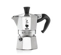 Bialetti Caffettiera Moka Express 2 Tazze, Manico anti scottatura, Non adatta a induzione, (90 ml), Alluminio