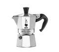 Bialetti Caffettiera Moka Express, Manico anti scottatura, Non adatta a induzione, 1 Tazze (60 ml), Alluminio [Classe di efficienza energetica A]