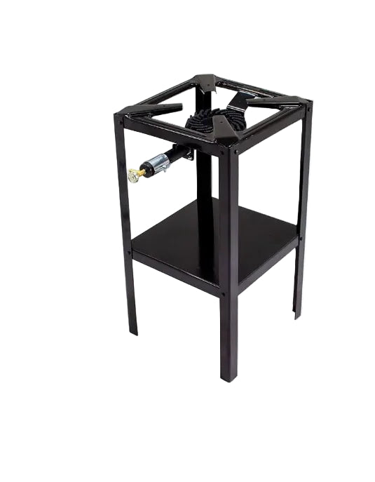 Fornellone Bruciatore Drago Cook & Grill 40x40x80 cm, Struttura in Metallo Nero