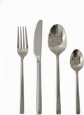 Set Posate in Acciaio Inox 18/10 per 6 Persone, 24 Pezzi, Include 6 Forchette, 6 Coltelli, 6 Cucchiai, 6 Cucchiaini Caffè, Finitura Lucida