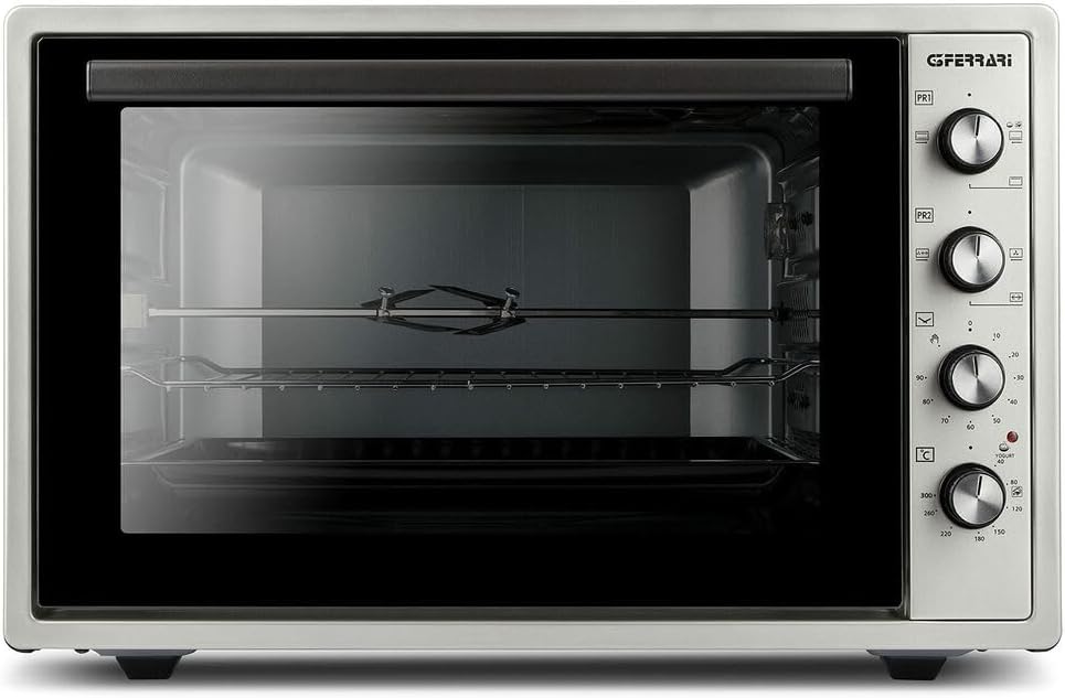 G3 Ferrari G10154 "Rostò 58" Forno Elettrico Ventilato Con Girarrosto, 58 Litri, 300°C [Classe di efficienza energetica F]