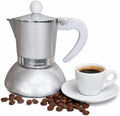 Today Home Caffettiera Moka per Induzione, 2 Tazze, Alluminio, con Manico Ergonomico, Colore Silver Metallizzato, Argento, Design Elegante