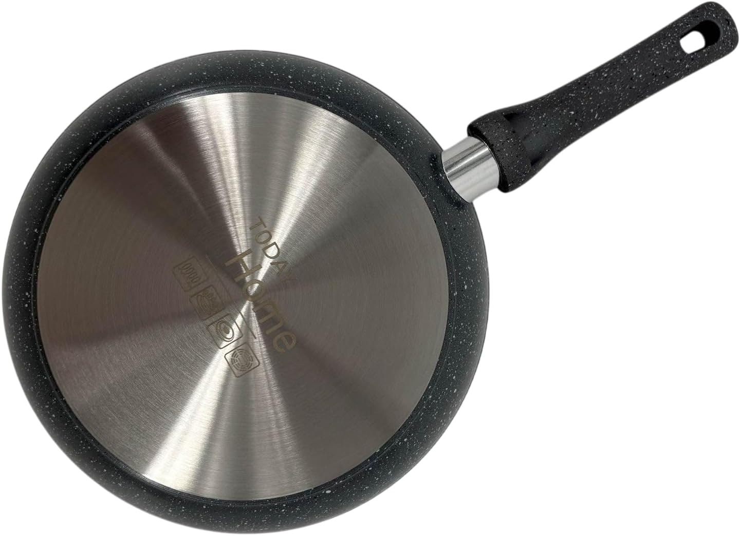 Today Home,Padella Antiaderente Effetto Pietra, Lady Stone, 22cm, Rivestimento Antiaderente PFOA Free,Adatta a Tutti i Piani e Induzione,Manico Ergonomico,Fondo Full Induction,Colore Grigio Granito