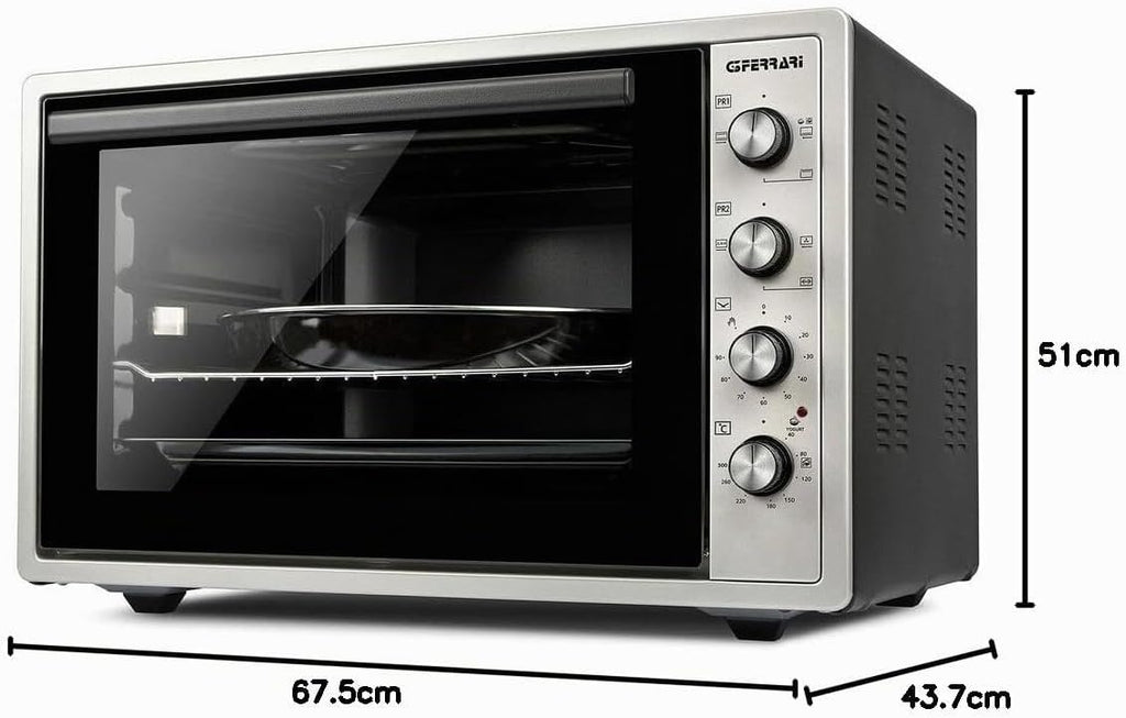 G3 Ferrari G10154 "Rostò 58" Forno Elettrico Ventilato Con Girarrosto, 58 Litri, 300°C [Classe di efficienza energetica F]
