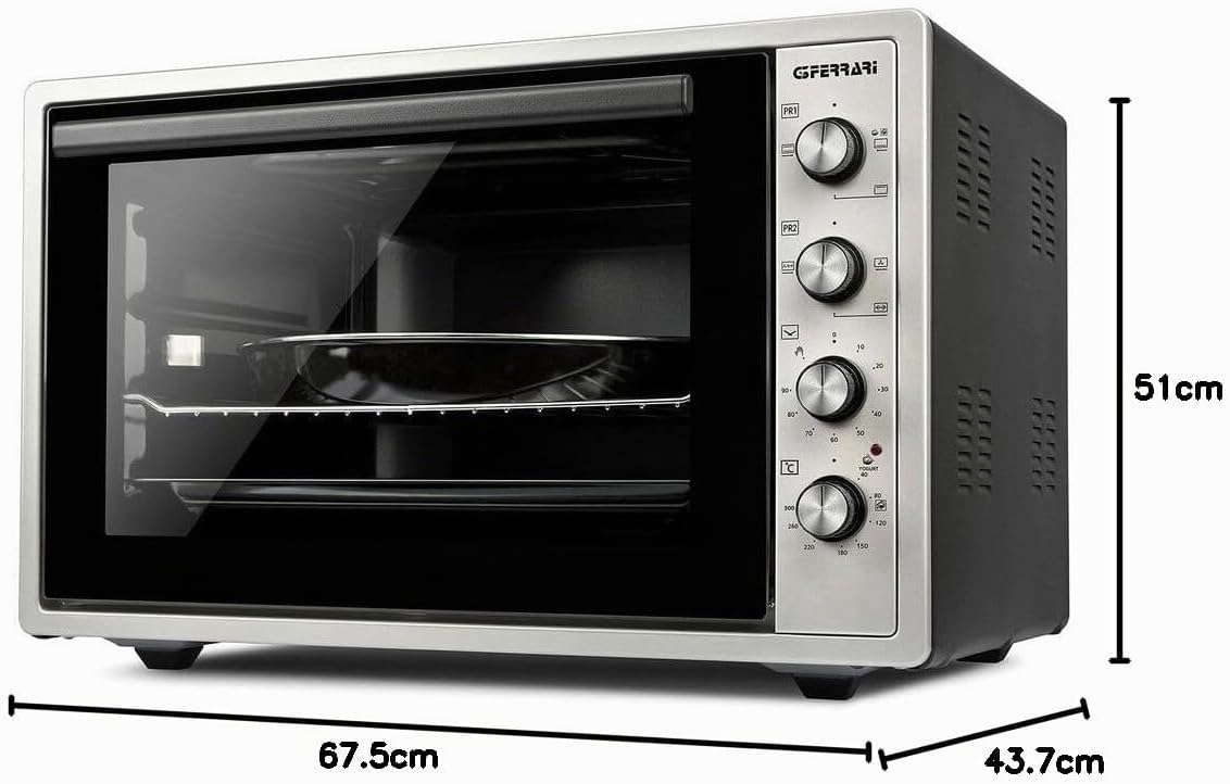G3 Ferrari G10154 "Rostò 58" Forno Elettrico Ventilato Con Girarrosto, 58 Litri, 300°C [Classe di efficienza energetica F]