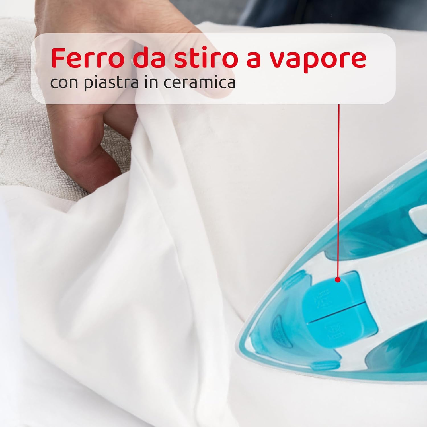 Ferro da Stiro STIRETTO Melchioni 1700W con Piastra Ceramica e Vapore