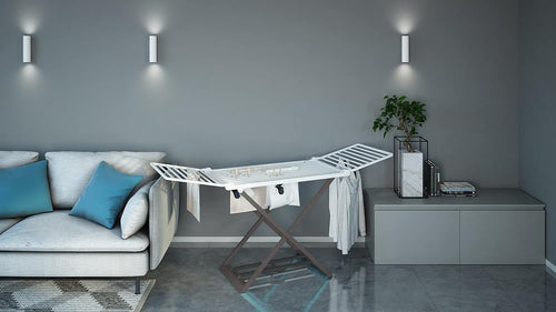Colombo Stendino da Terra Marino | Stendibiancheria da Pavimento in Resina da Interno ed Esterno, Stendino con Ali Estensibili | 20 Metri di Stenditura | Colori Assortiti | Made in Italy