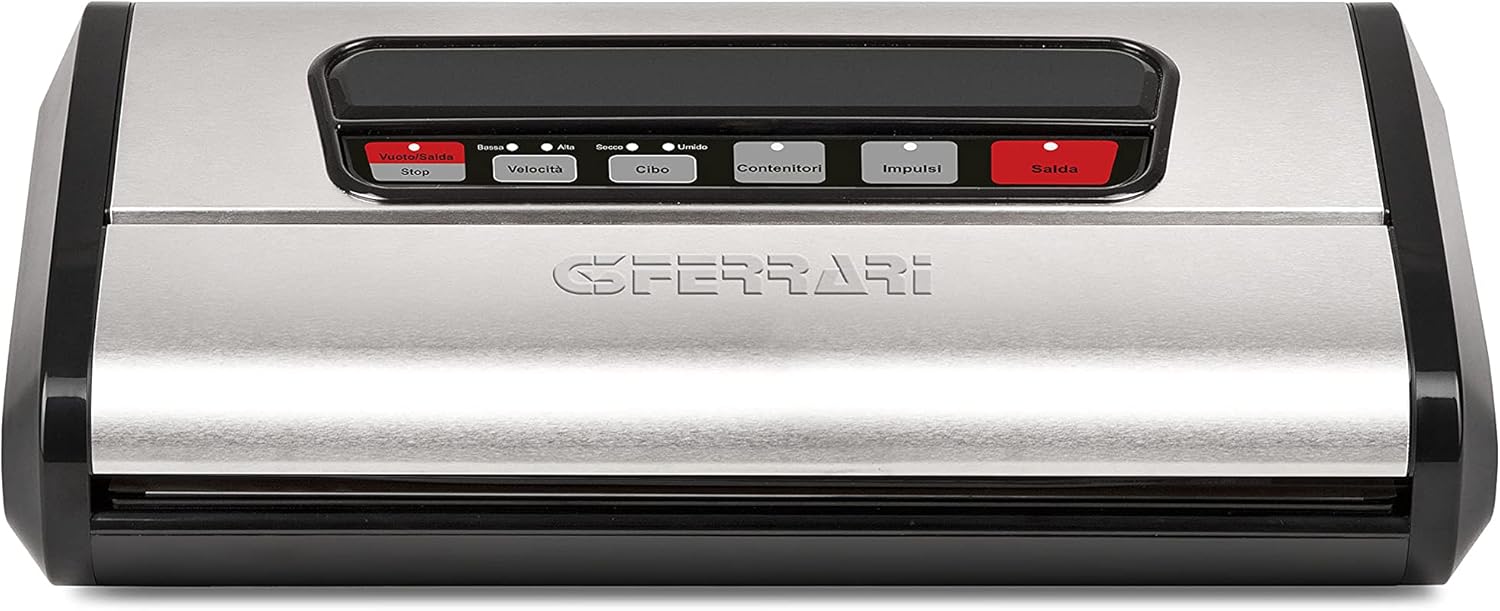 G3 Ferrari G20131 Express Vac Macchina per Sottovuoto, Forza Aspirante -850 Mbar, 165 Watt, Corpo Inox, Doppia Pompa, Doppia Saldatura, 3 Funzioni, Funzionamento Automatico