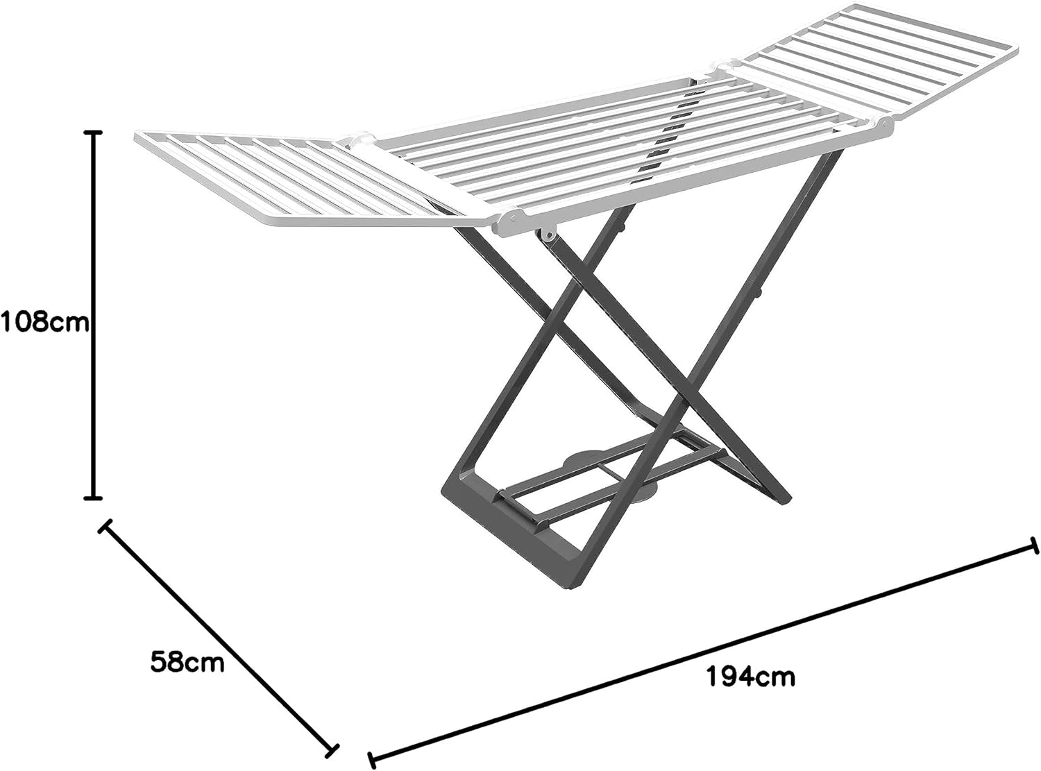 Colombo Stendino da Terra Marino | Stendibiancheria da Pavimento in Resina da Interno ed Esterno, Stendino con Ali Estensibili | 20 Metri di Stenditura | Colori Assortiti | Made in Italy