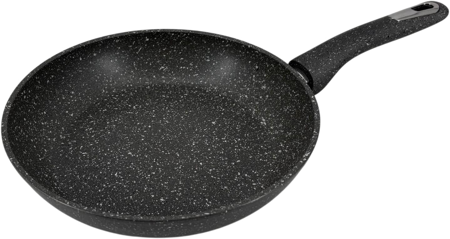 Today Home,Padella Antiaderente Effetto Pietra, Lady Stone, 32cm, Rivestimento Antiaderente PFOA Free,Adatta a Tutti i Piani e Induzione,Manico Ergonomico,Fondo Full Induction,Colore Grigio Granito