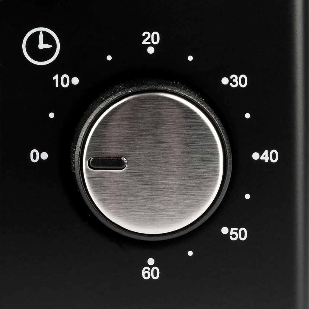 Girmi FE10 Forno elettrico, 800 W, 10 Litri, Griglia INOX, Termostato Regolabile, Timer 60 min, Accesori inclusi, Nero/Rosso