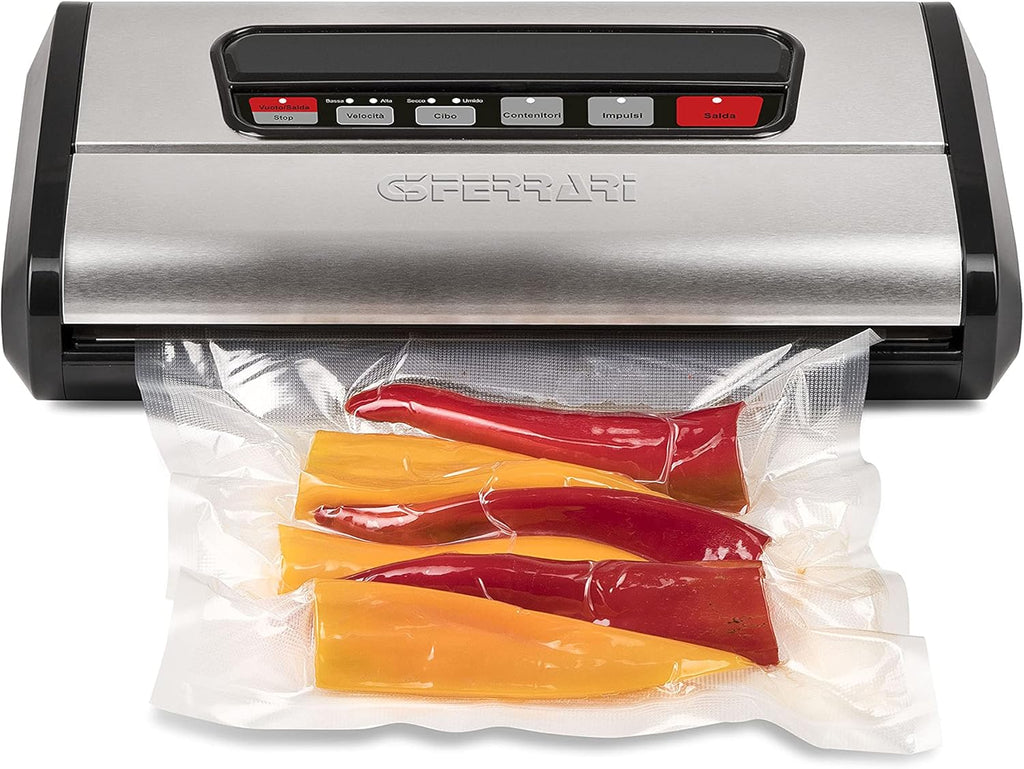 G3 Ferrari G20131 Express Vac Macchina per Sottovuoto, Forza Aspirante -850 Mbar, 165 Watt, Corpo Inox, Doppia Pompa, Doppia Saldatura, 3 Funzioni, Funzionamento Automatico