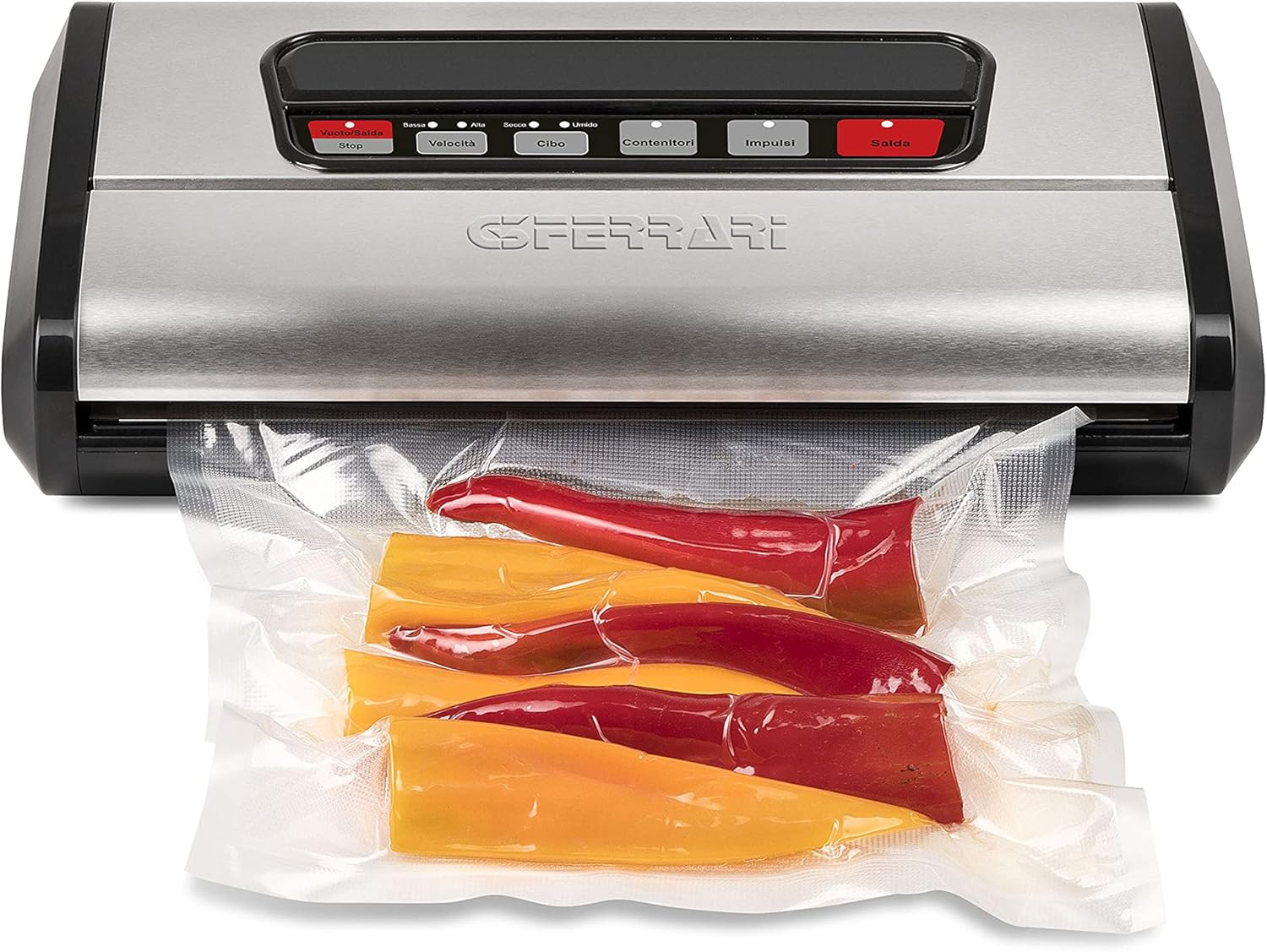 G3 Ferrari G20131 Express Vac Macchina per Sottovuoto, Forza Aspirante -850 Mbar, 165 Watt, Corpo Inox, Doppia Pompa, Doppia Saldatura, 3 Funzioni, Funzionamento Automatico