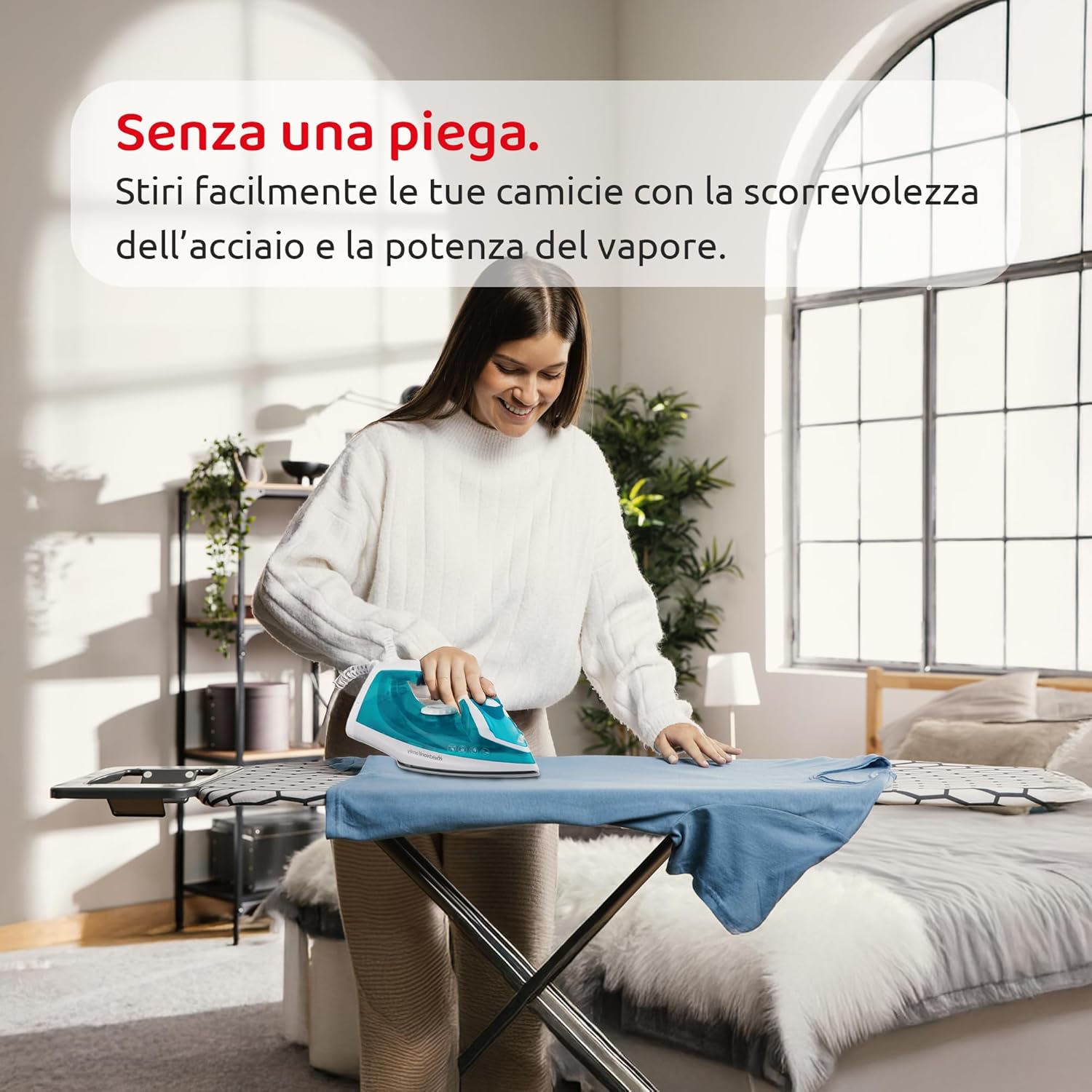 Ferro da Stiro STIRETTO Melchioni 1700W con Piastra Ceramica e Vapore