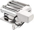 G3 Ferrari G20121 Macchina Della Pasta Sfoglia Mia, Rulli 15 cm, 9 livelli di spessore, Motorizzata 5 formati di pasta, Corpo Inox, Accessori inclusi, Bianco